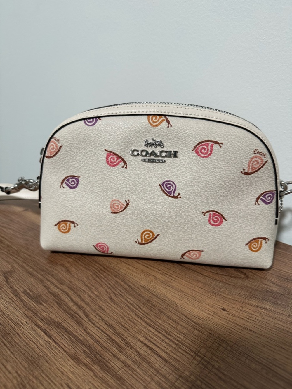 Coach Cream Crossbody with Multicolor Snail Print- special edition print
